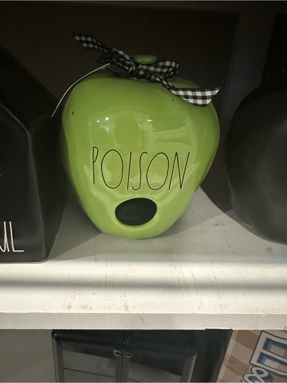 Rae Dunn Green Poison birdhouse
